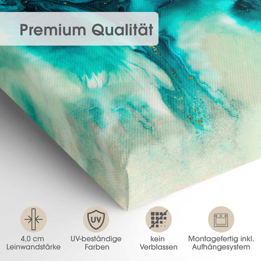 Aqua Echoes Leinwandbild