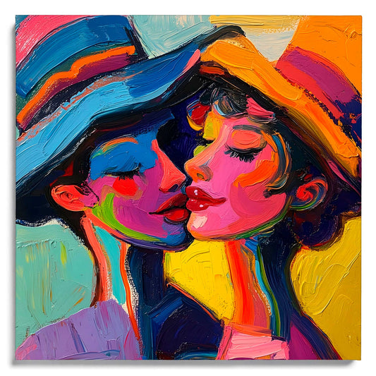 Colorful Couple Canvas Print