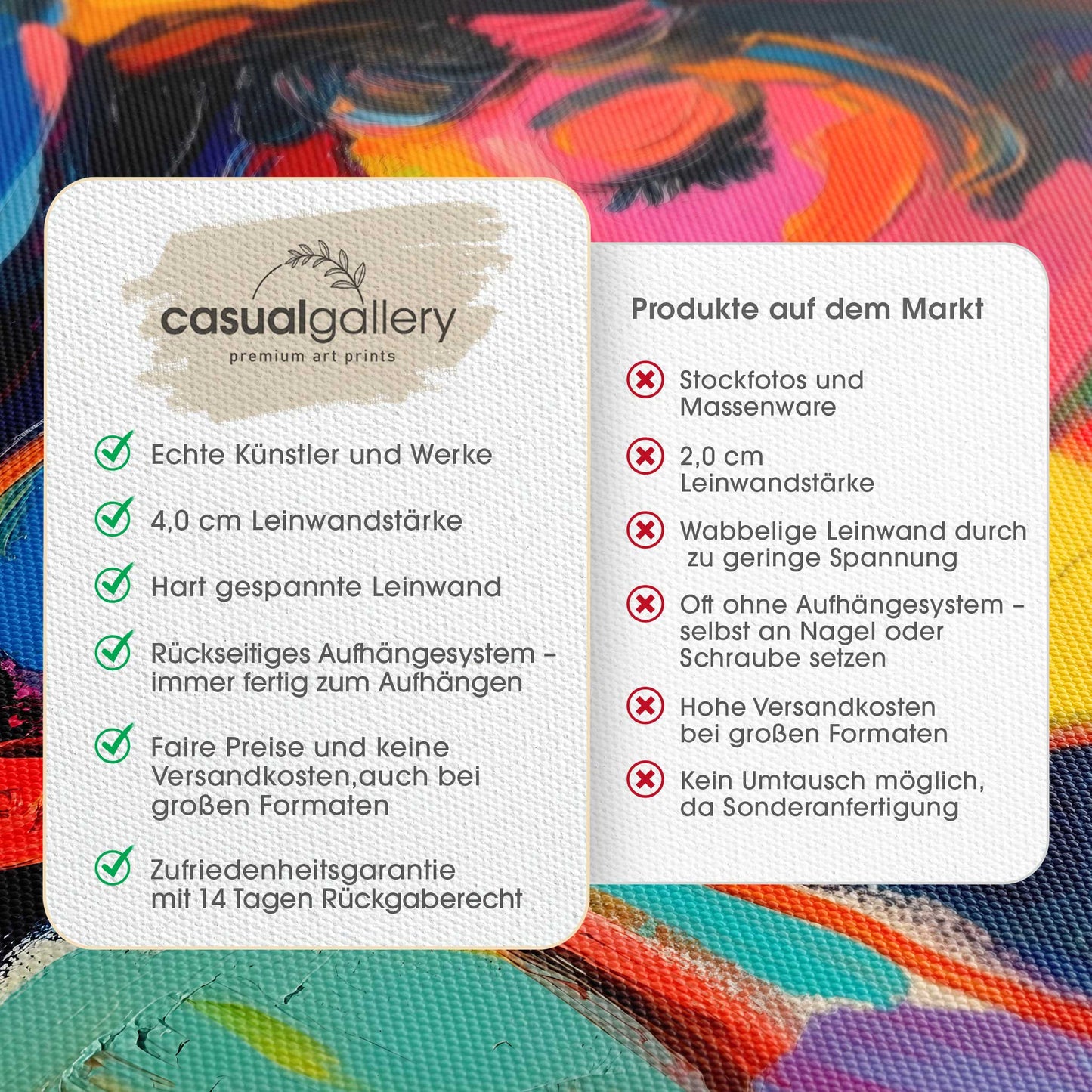 Colorful Couple Leinwandbild