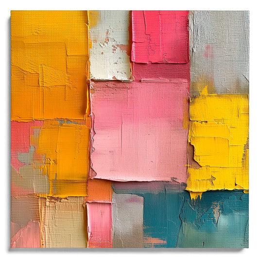 Impasto Squares Leinwandbild