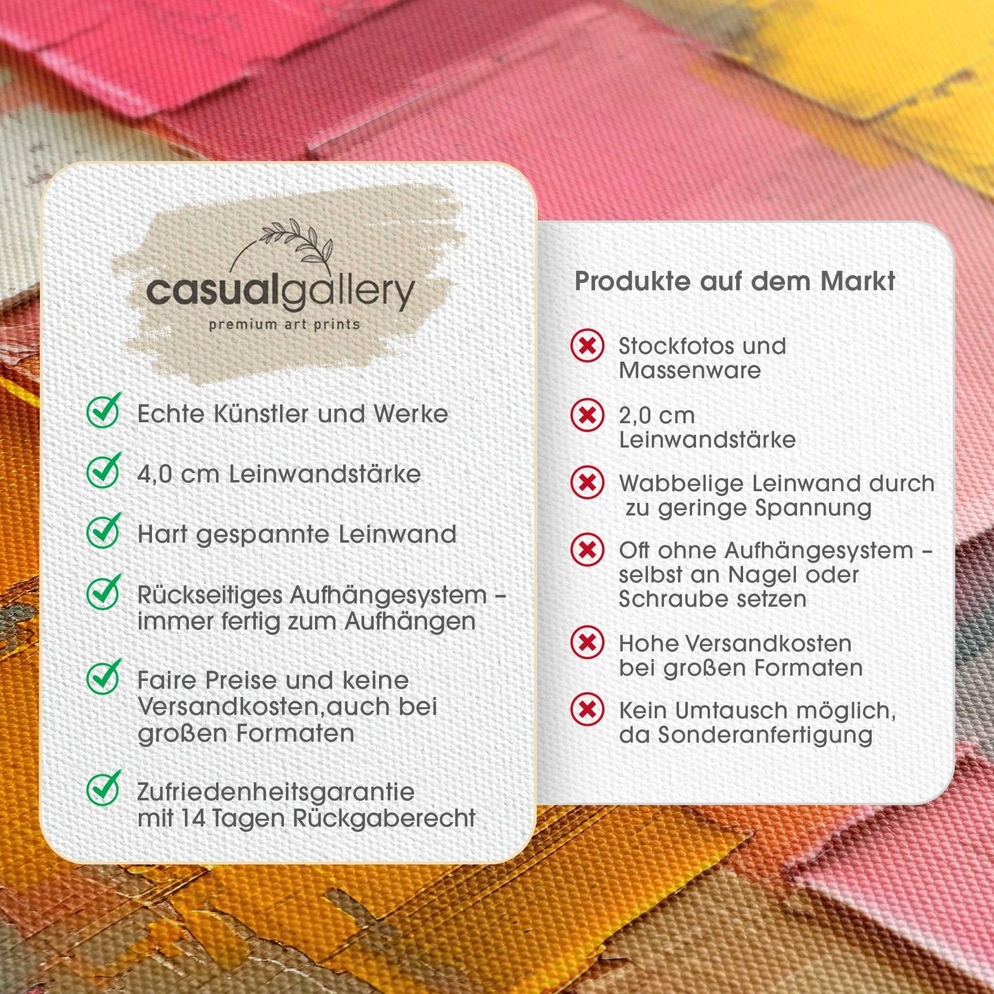 Impasto Squares Leinwandbild