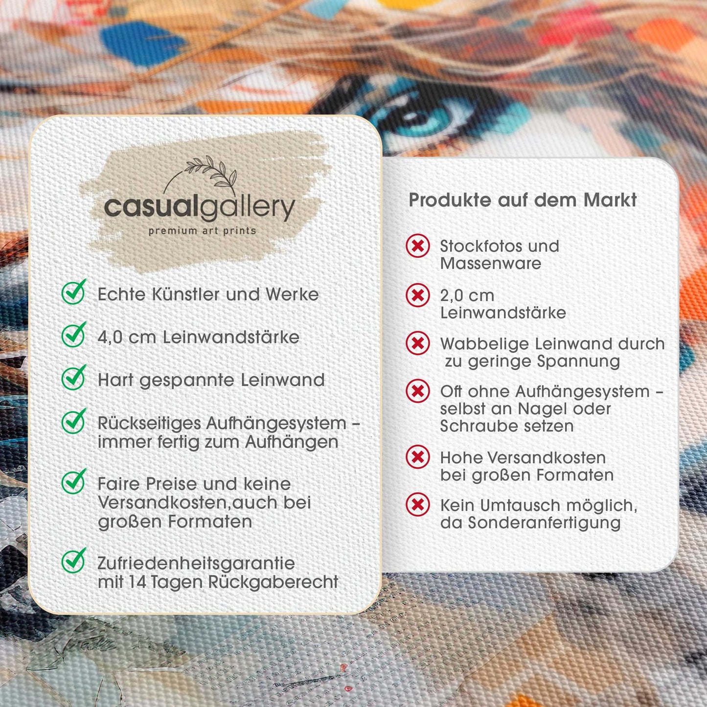 Mixed Media Girl Leinwandbild