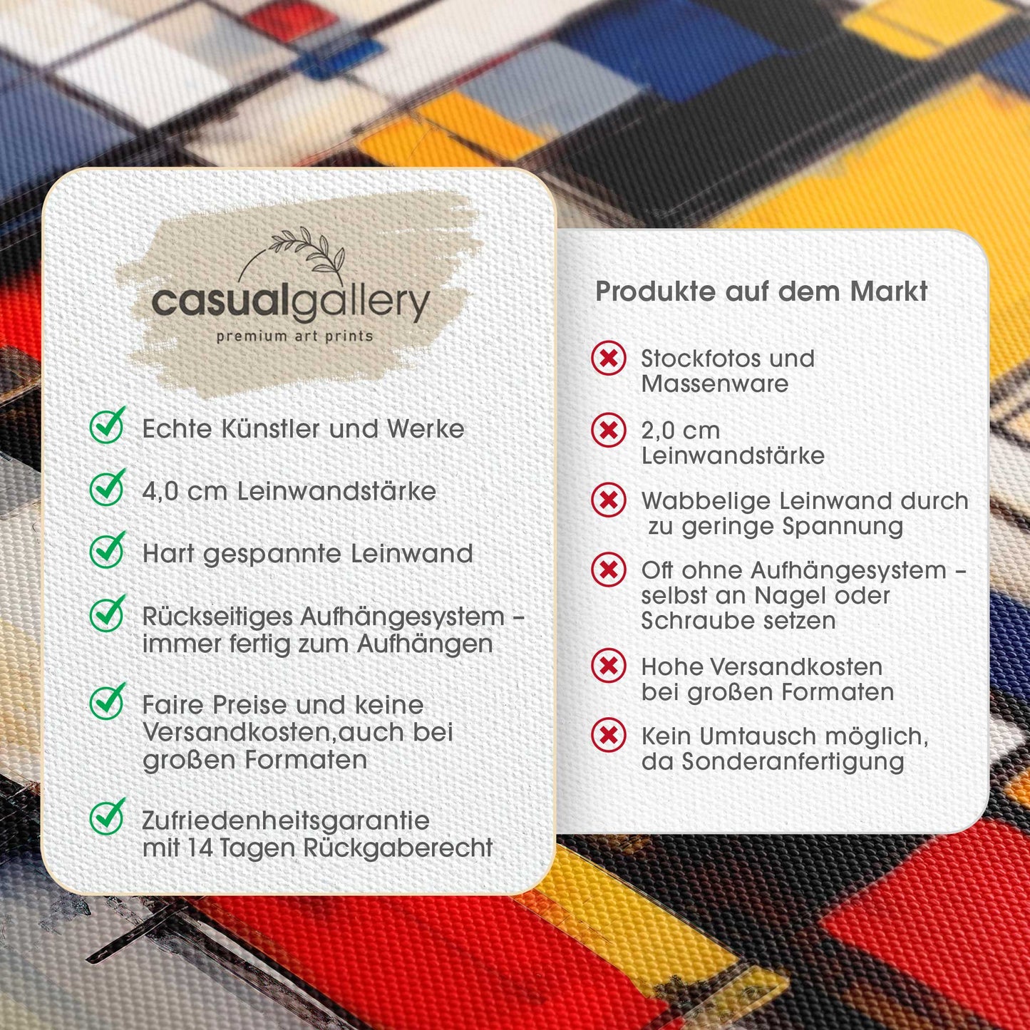 Mondrian Inspired Leinwandbild