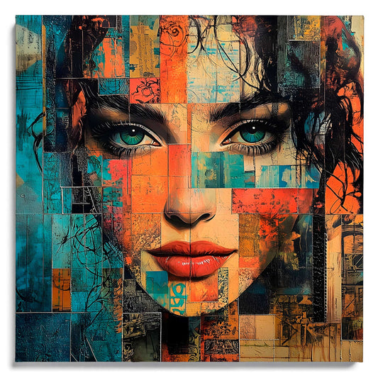 Mosaic Woman Leinwandbild