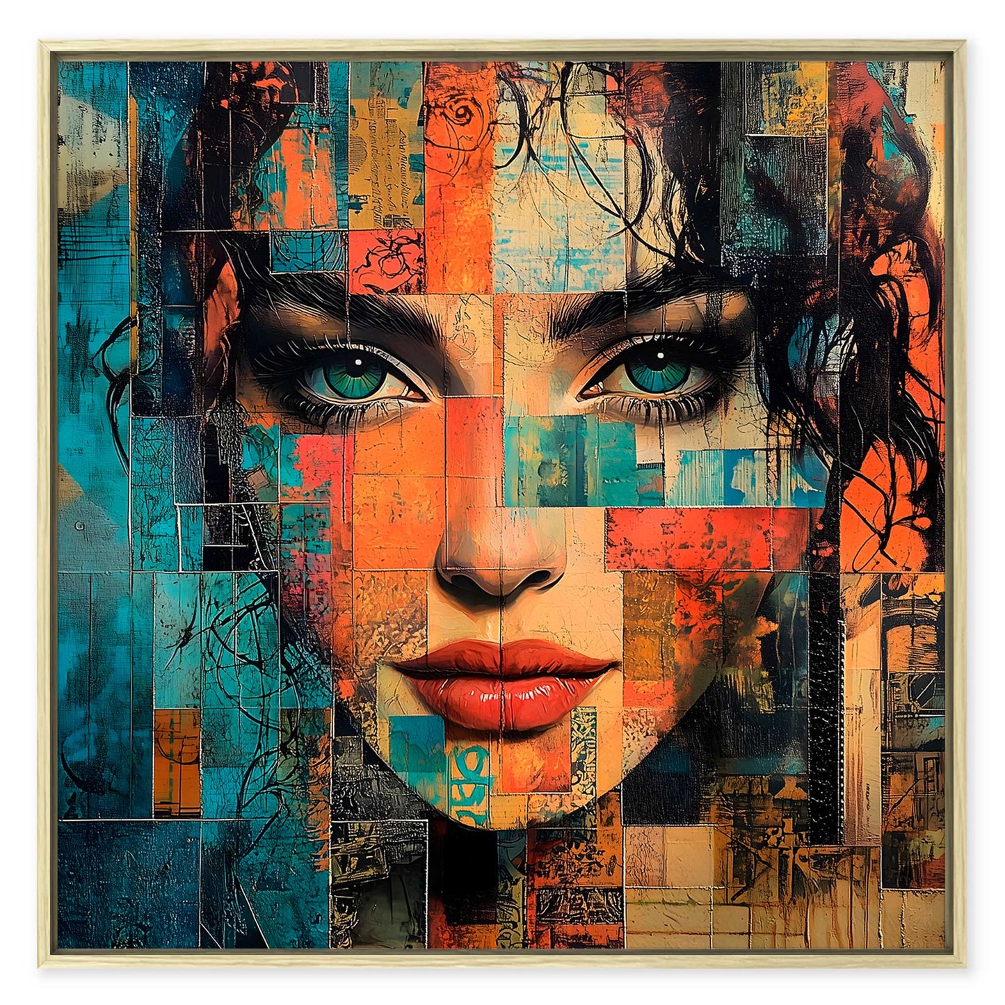 Mosaic Woman Leinwandbild