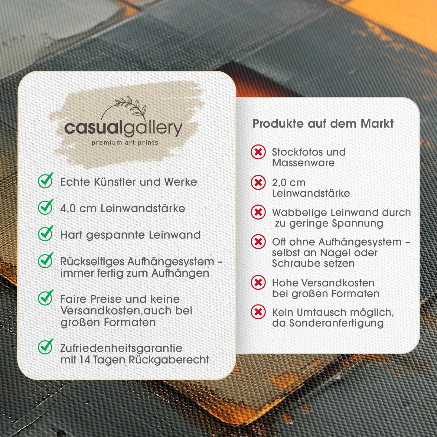 Orange Square Leinwandbild