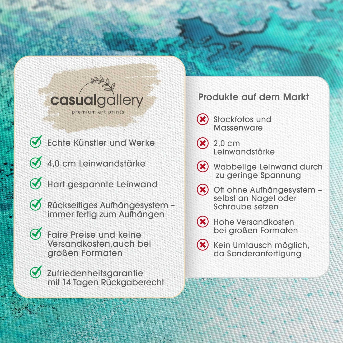 Turquoise Whispering Leinwandbild