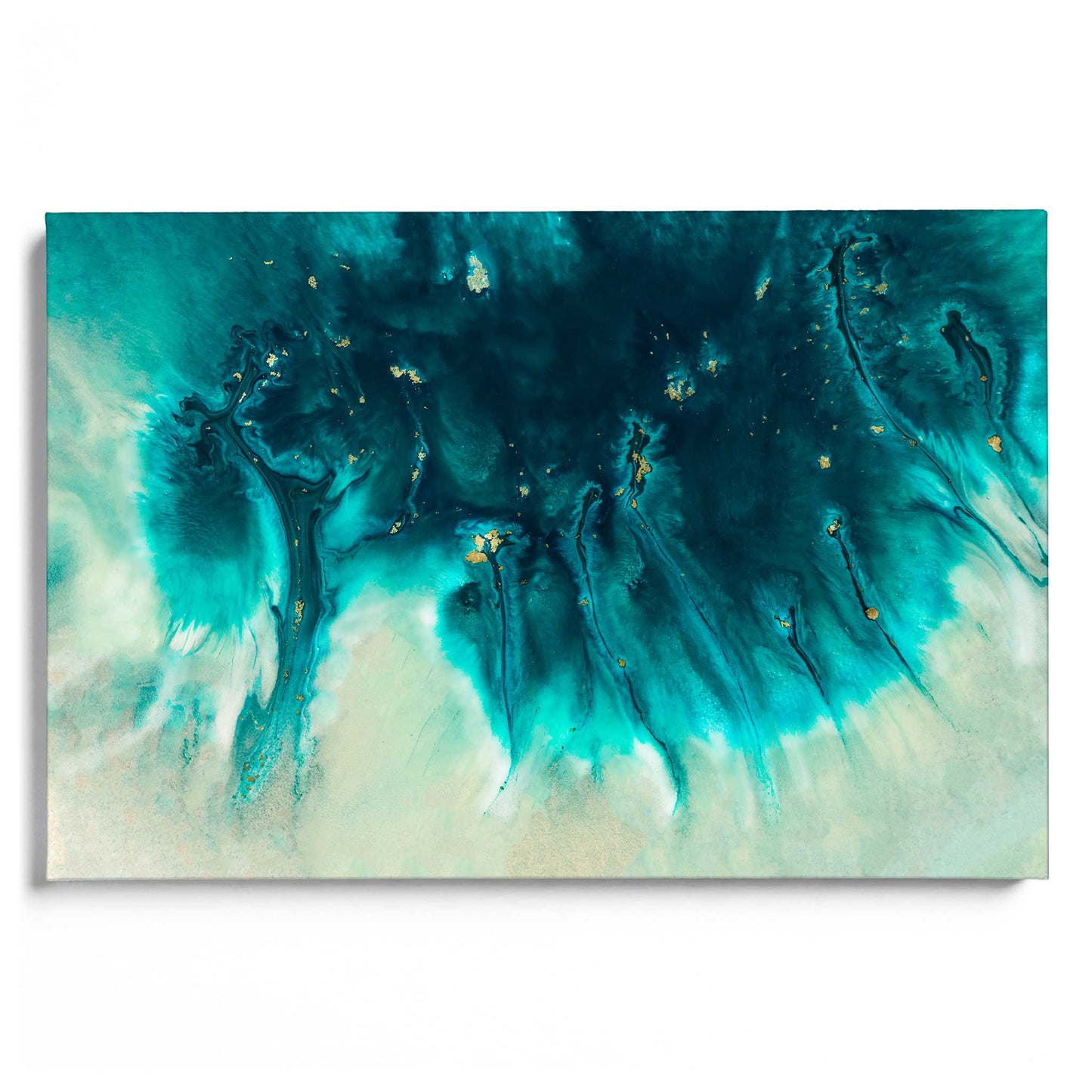 Aqua Echoes Leinwandbild