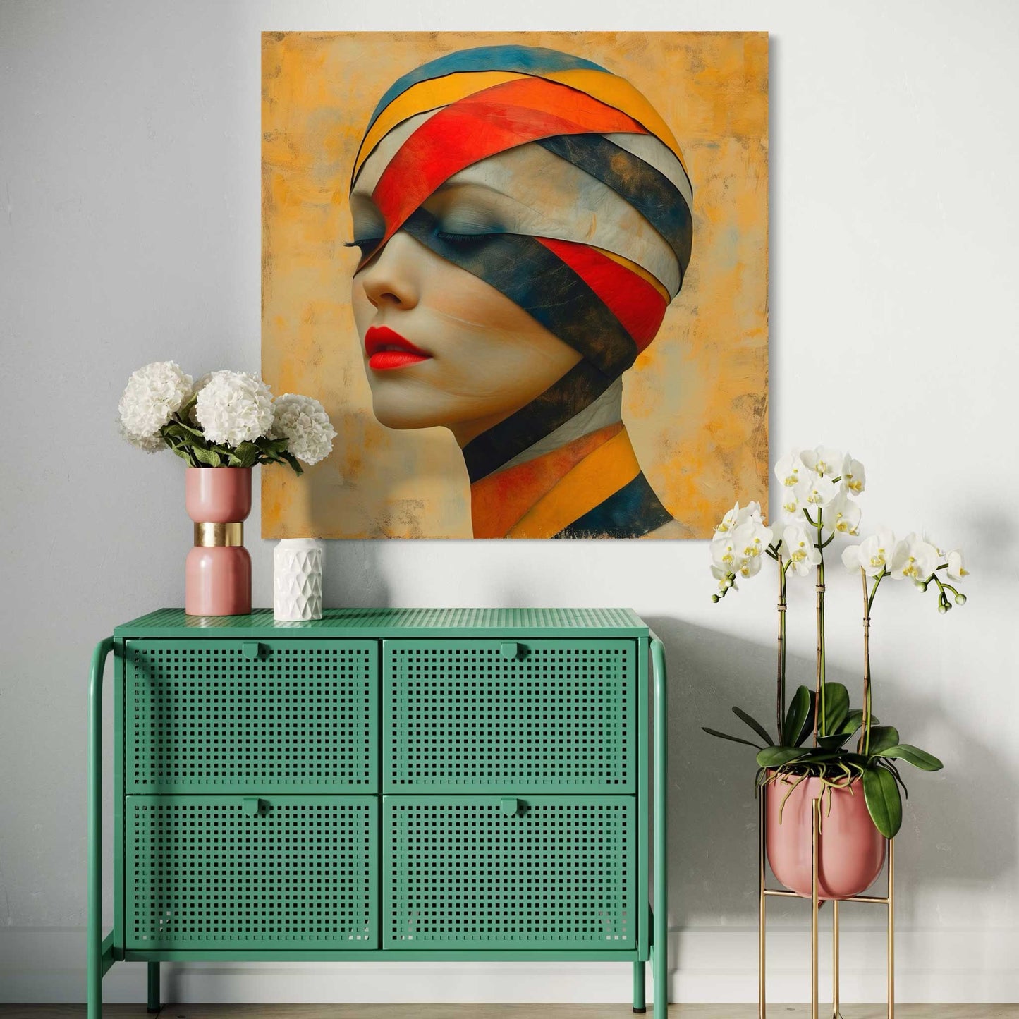 Bandage Woman Leinwandbild
