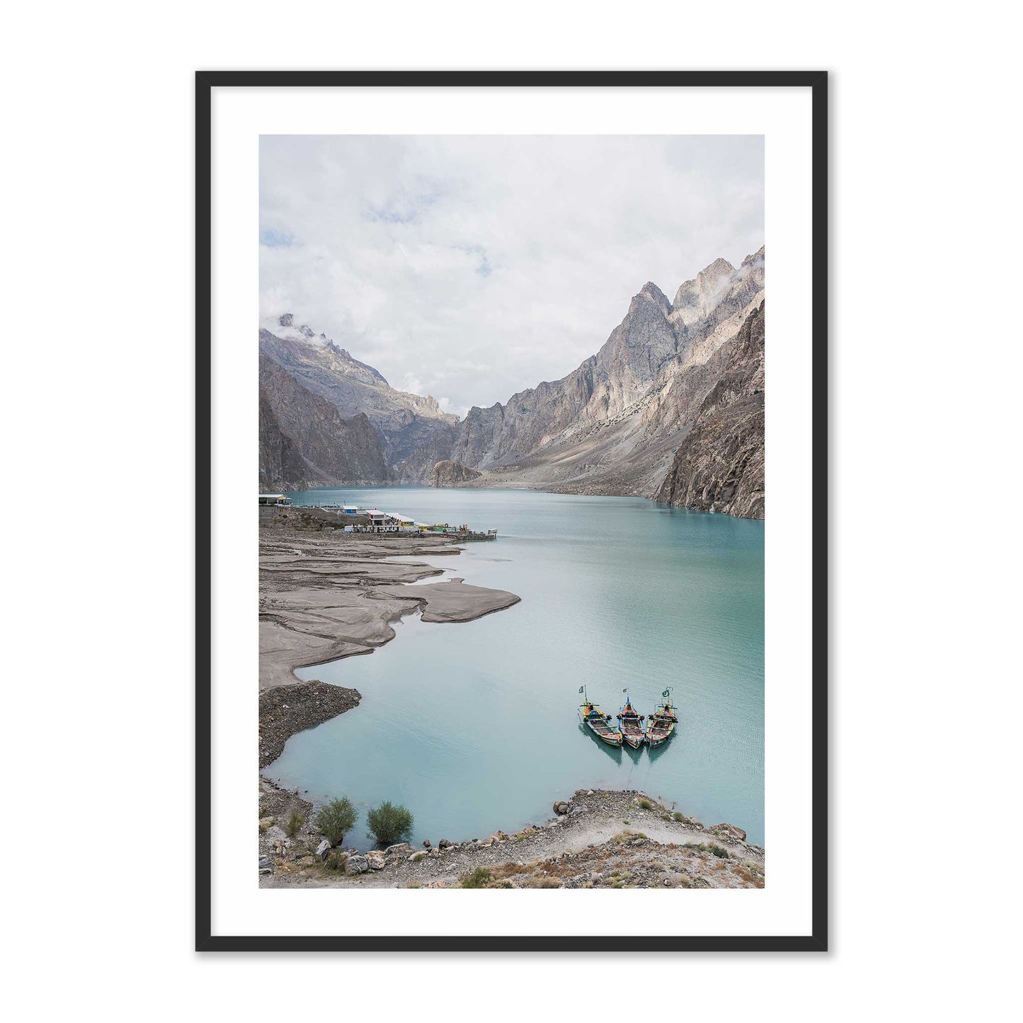 Boats in a Lake in Pakistan