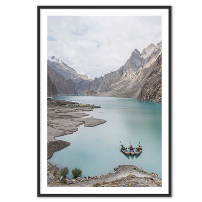 Boats in a Lake in Pakistan