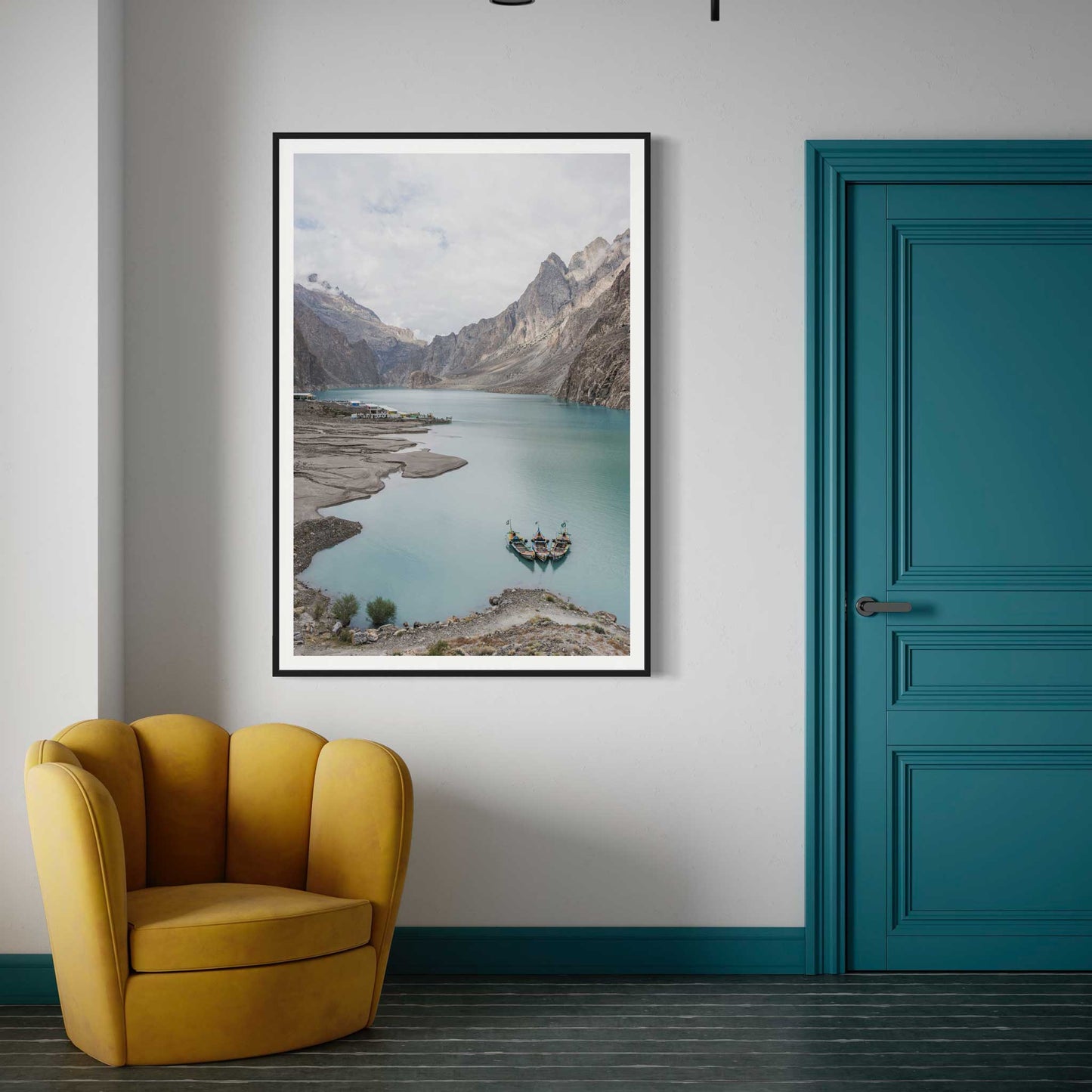 Boats in a Lake in Pakistan