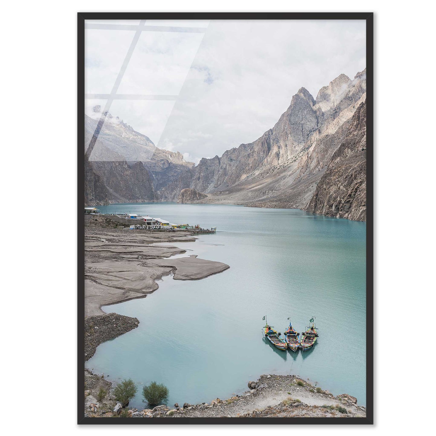 Boats in a Lake in Pakistan