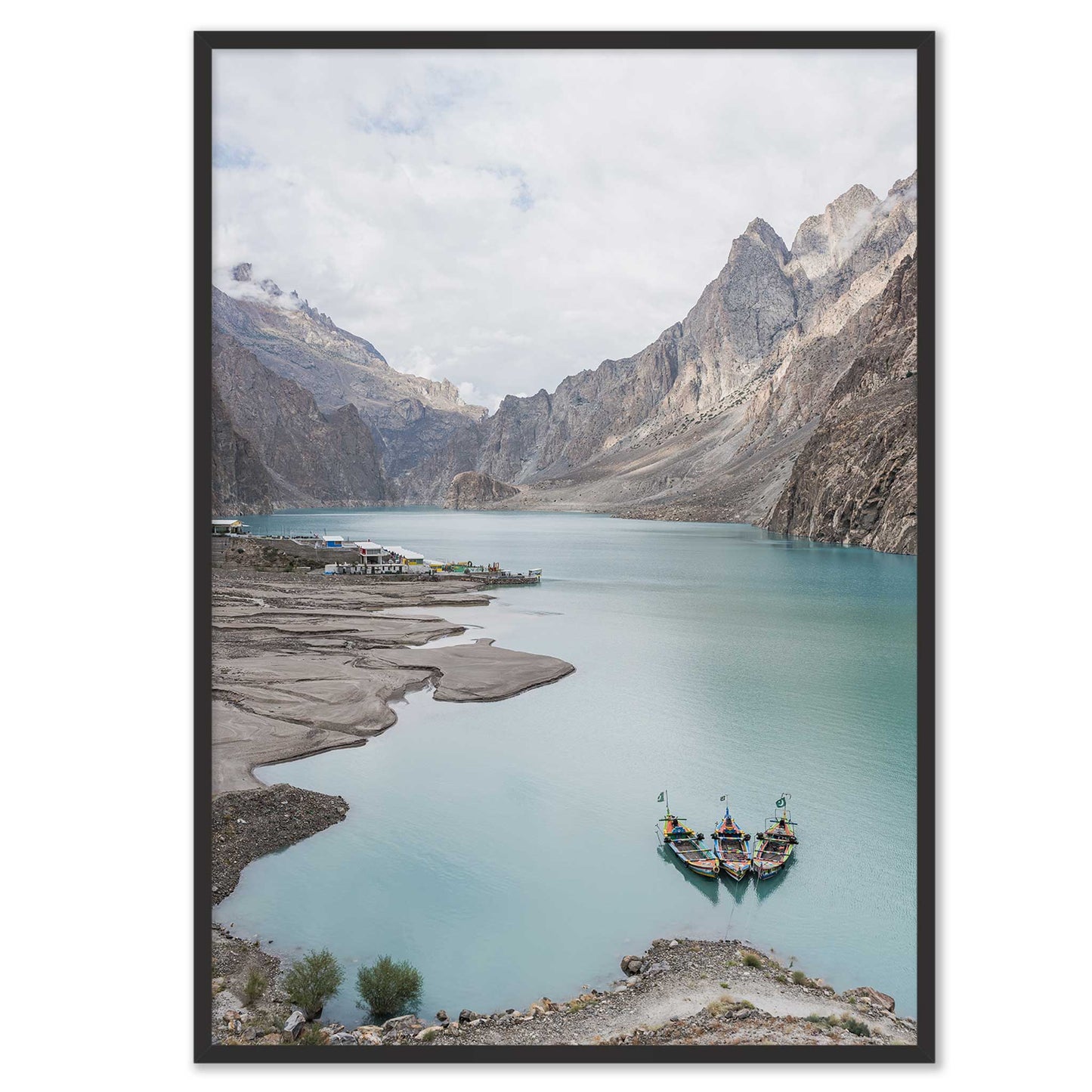 Boats in a Lake in Pakistan