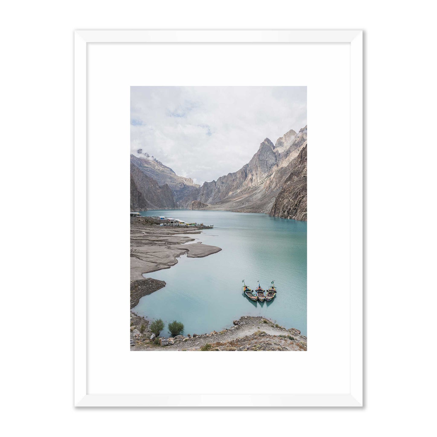 Boats in a Lake in Pakistan