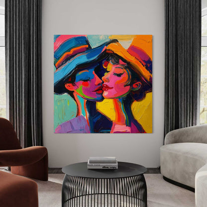 Colorful Couple Leinwandbild