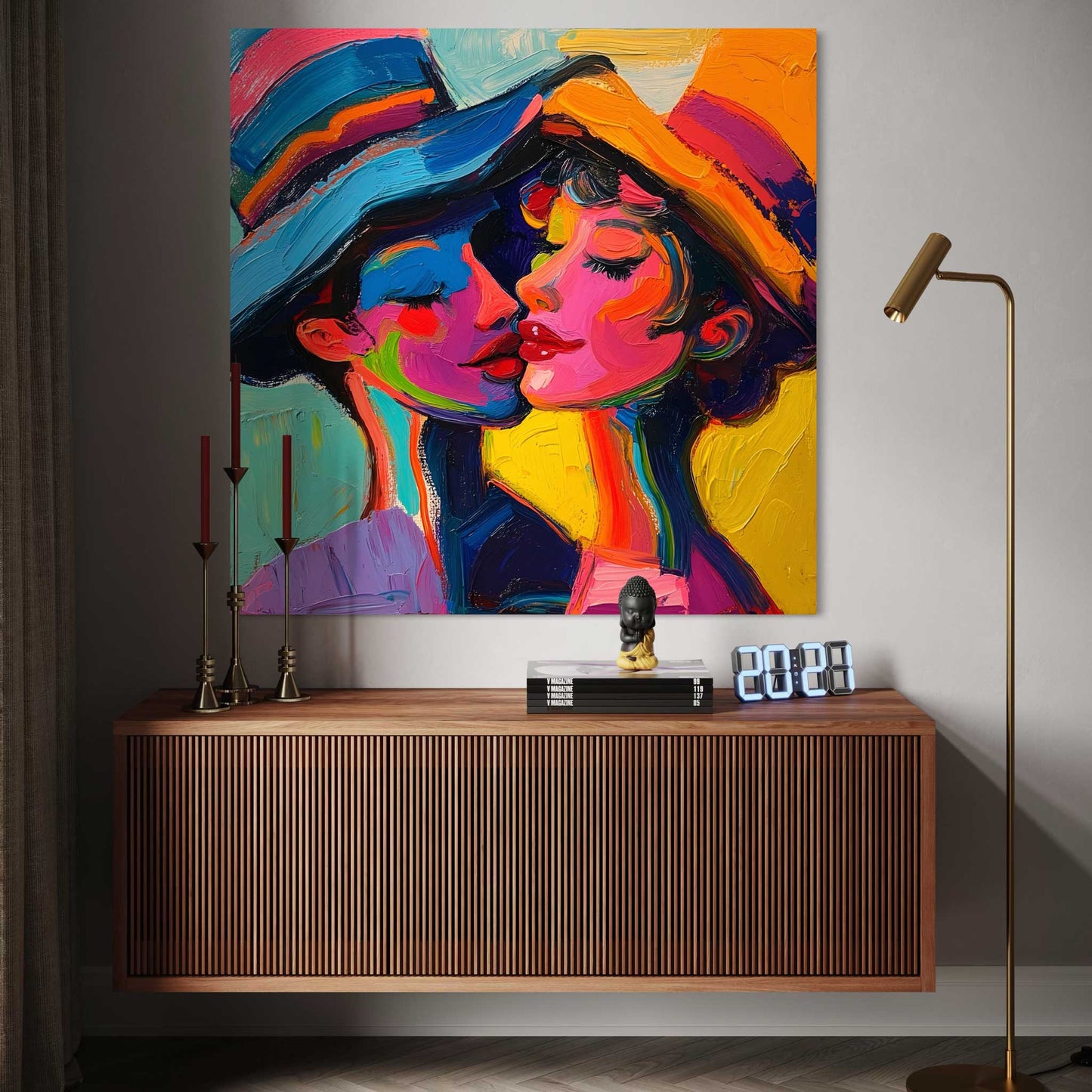 Colorful Couple Leinwandbild