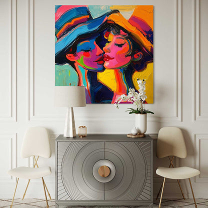 Colorful Couple Leinwandbild