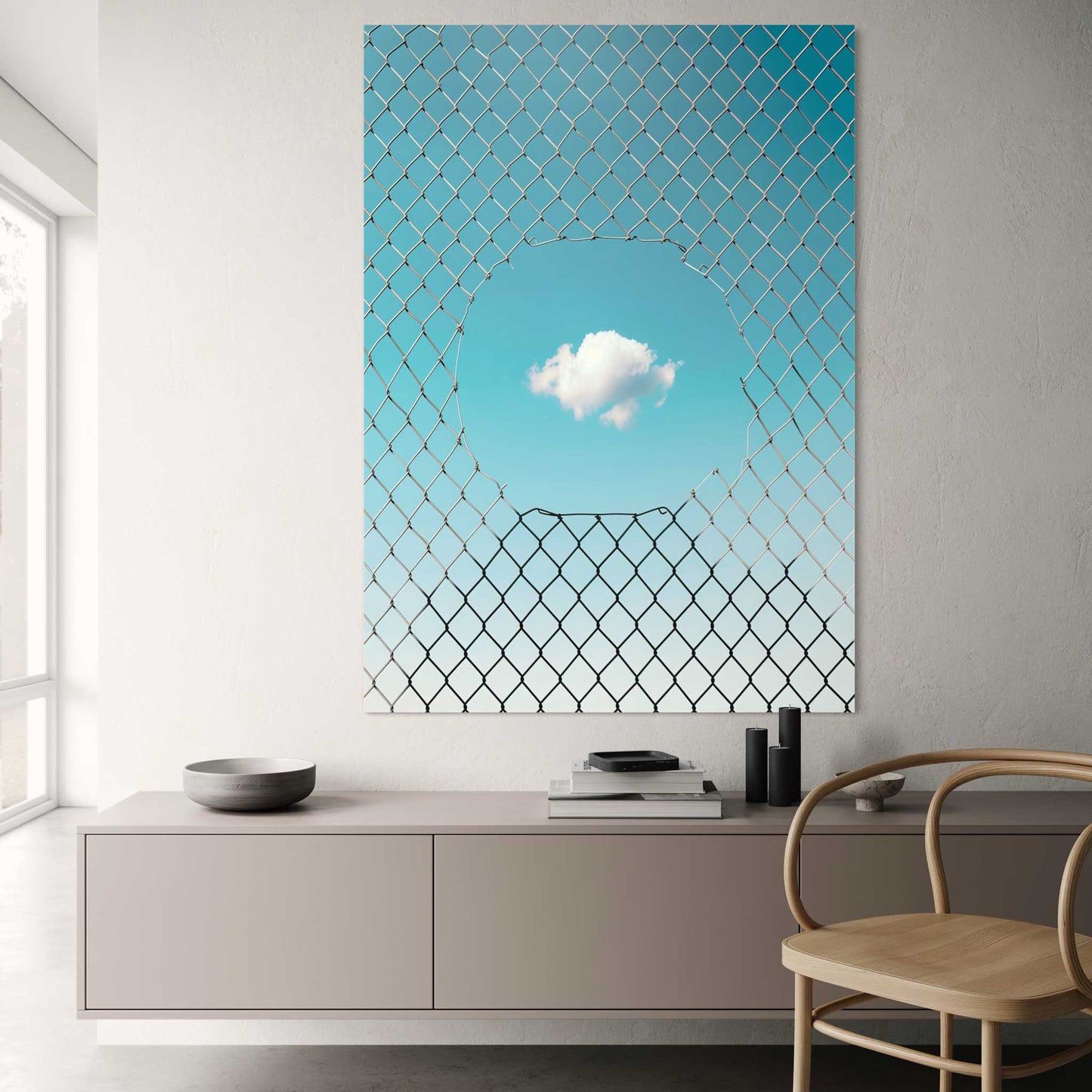 Fenced Cloud Leinwandbild