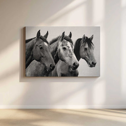 Horses B&W 3