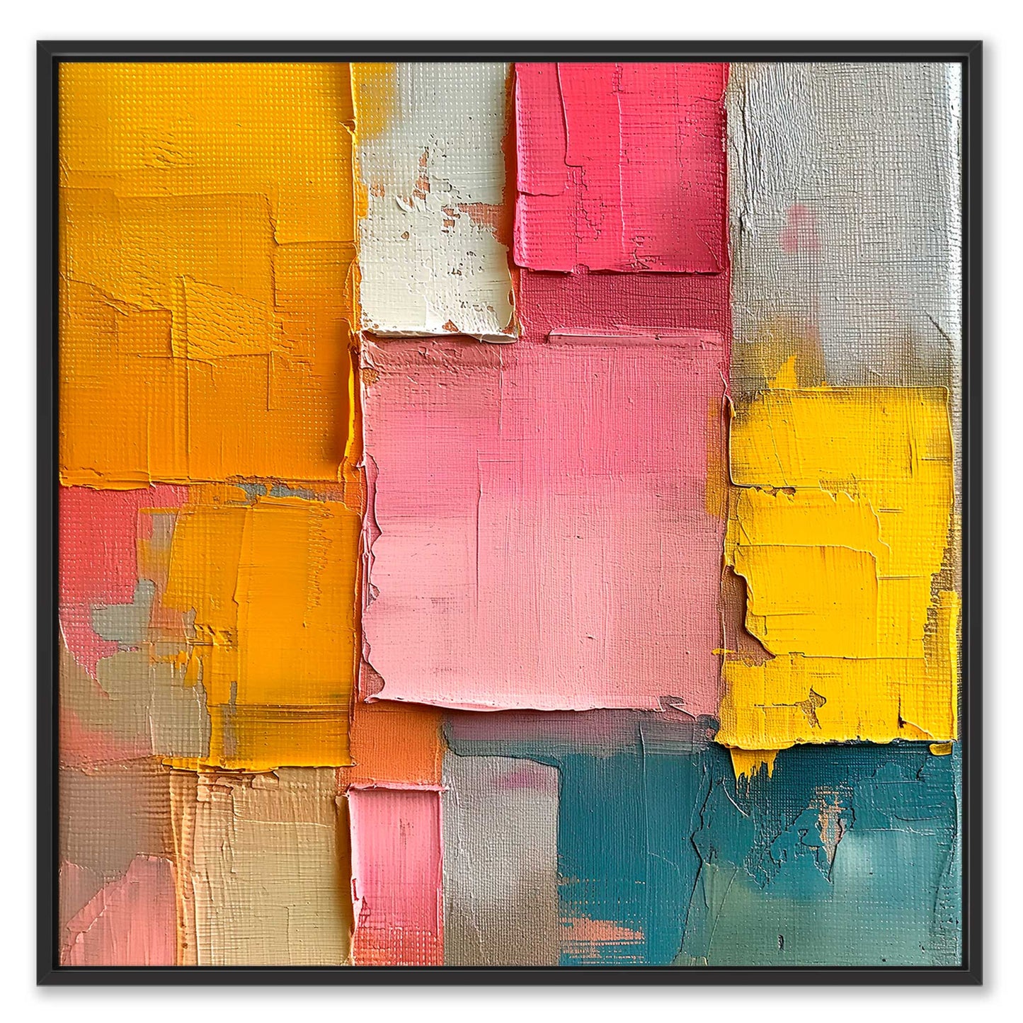 Impasto Squares Leinwandbild