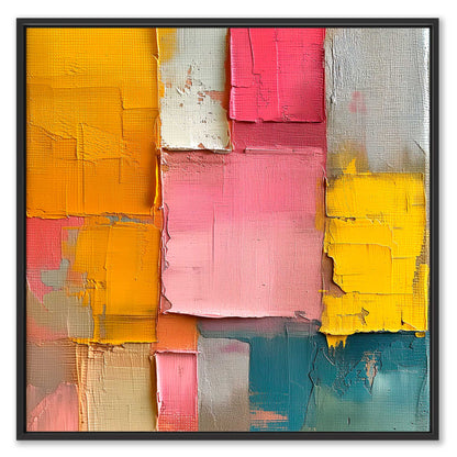 Impasto Squares Leinwandbild