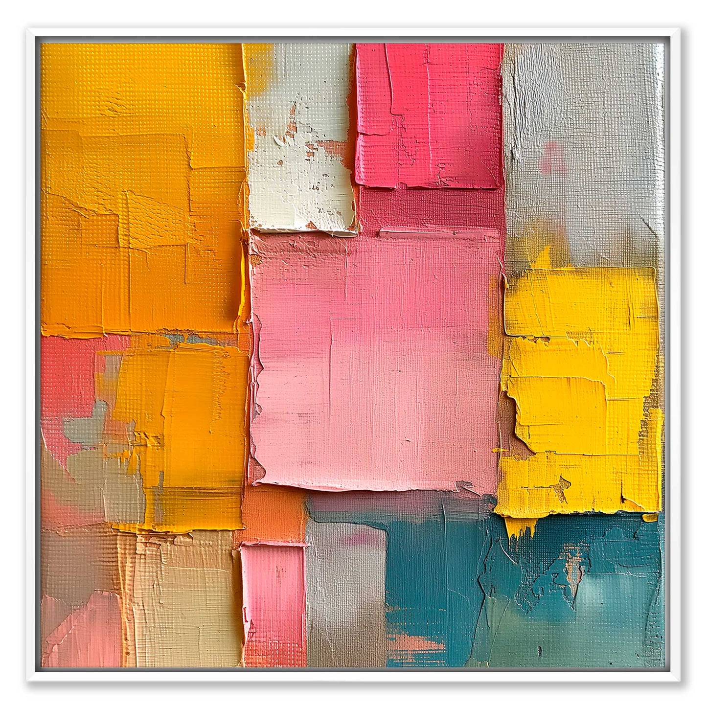 Impasto Squares Leinwandbild