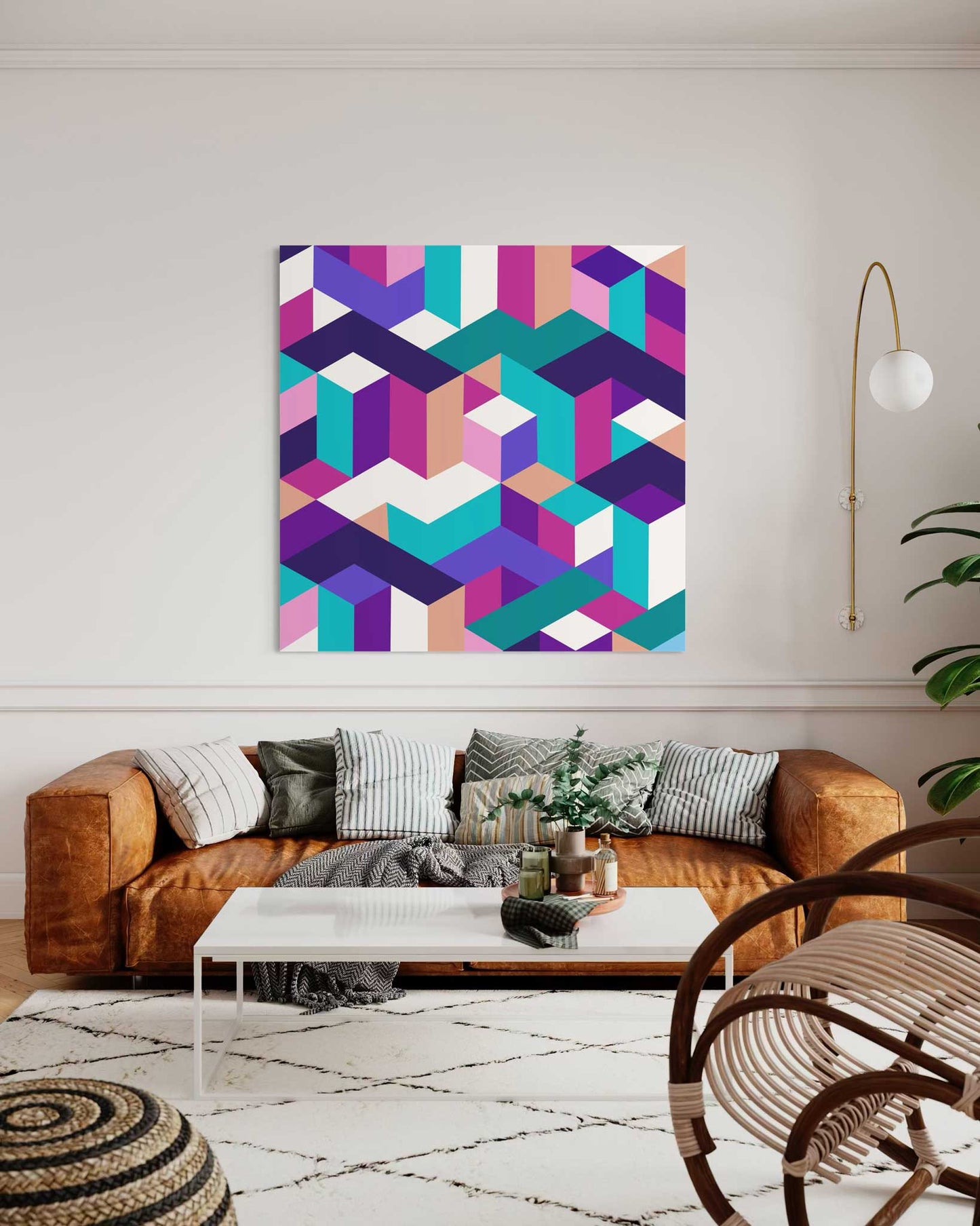 Isometric City Leinwandbild