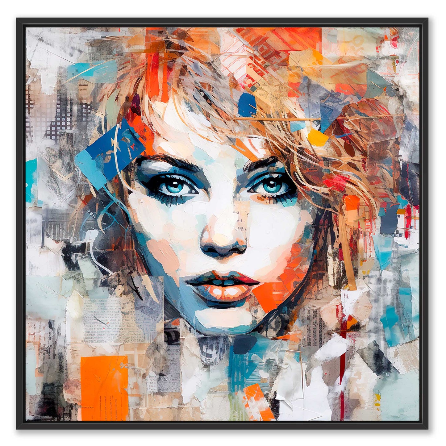 Mixed Media Girl Leinwandbild