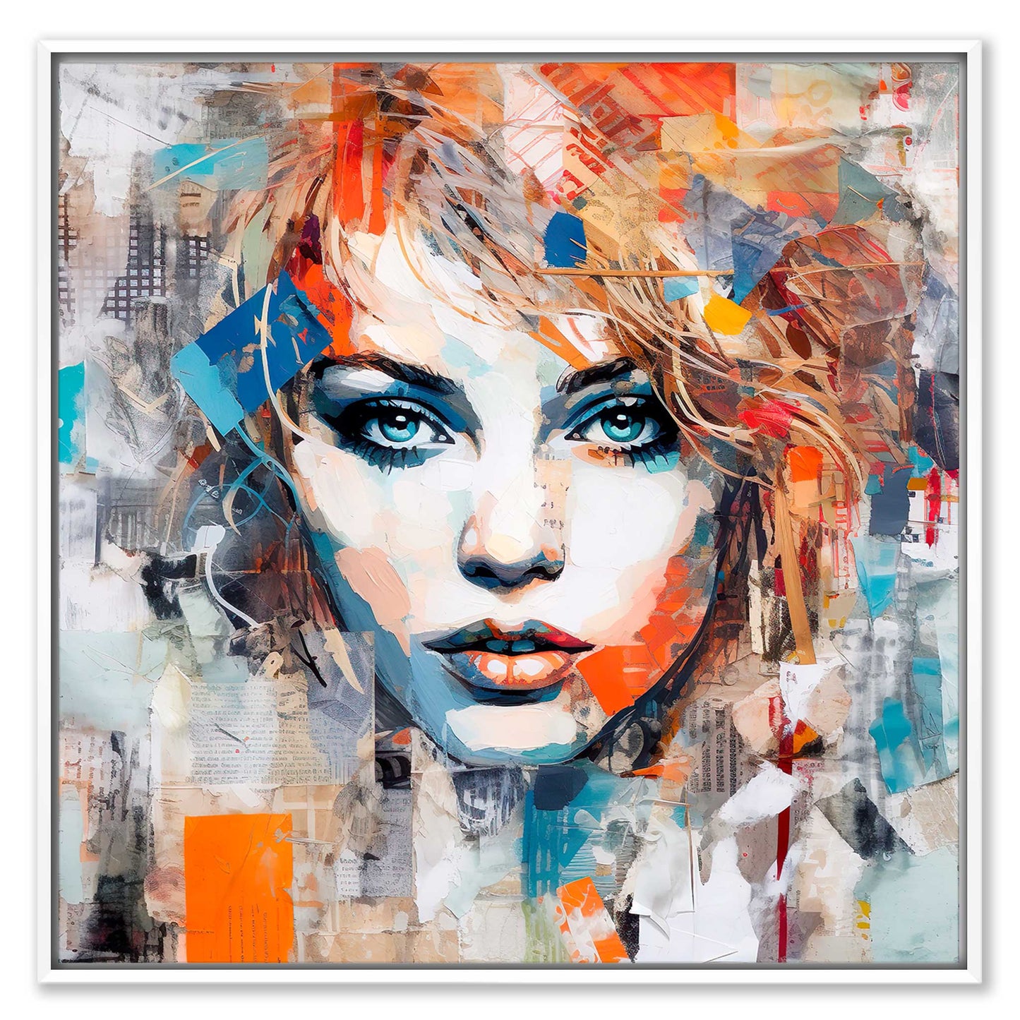 Mixed Media Girl Leinwandbild