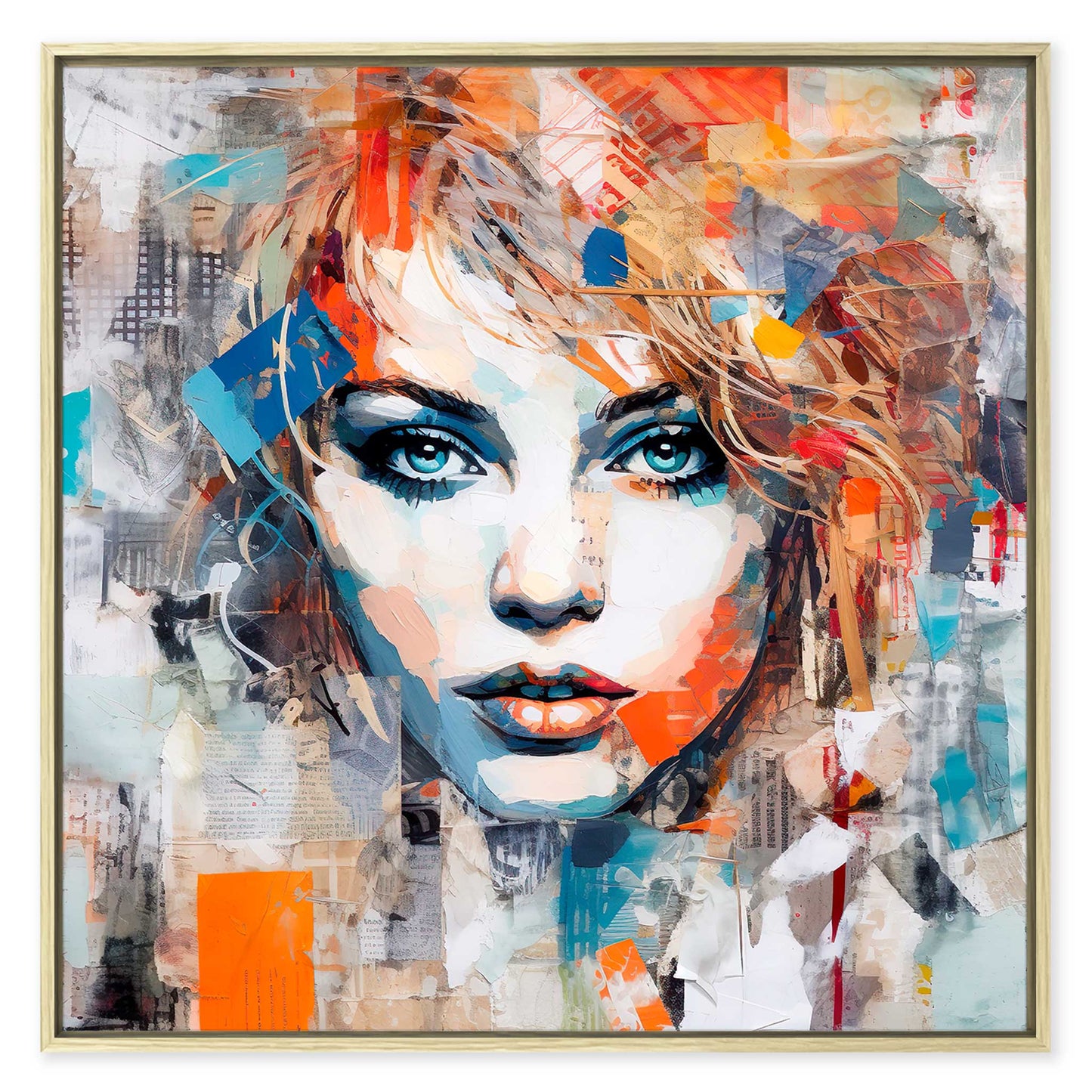 Mixed Media Girl Leinwandbild