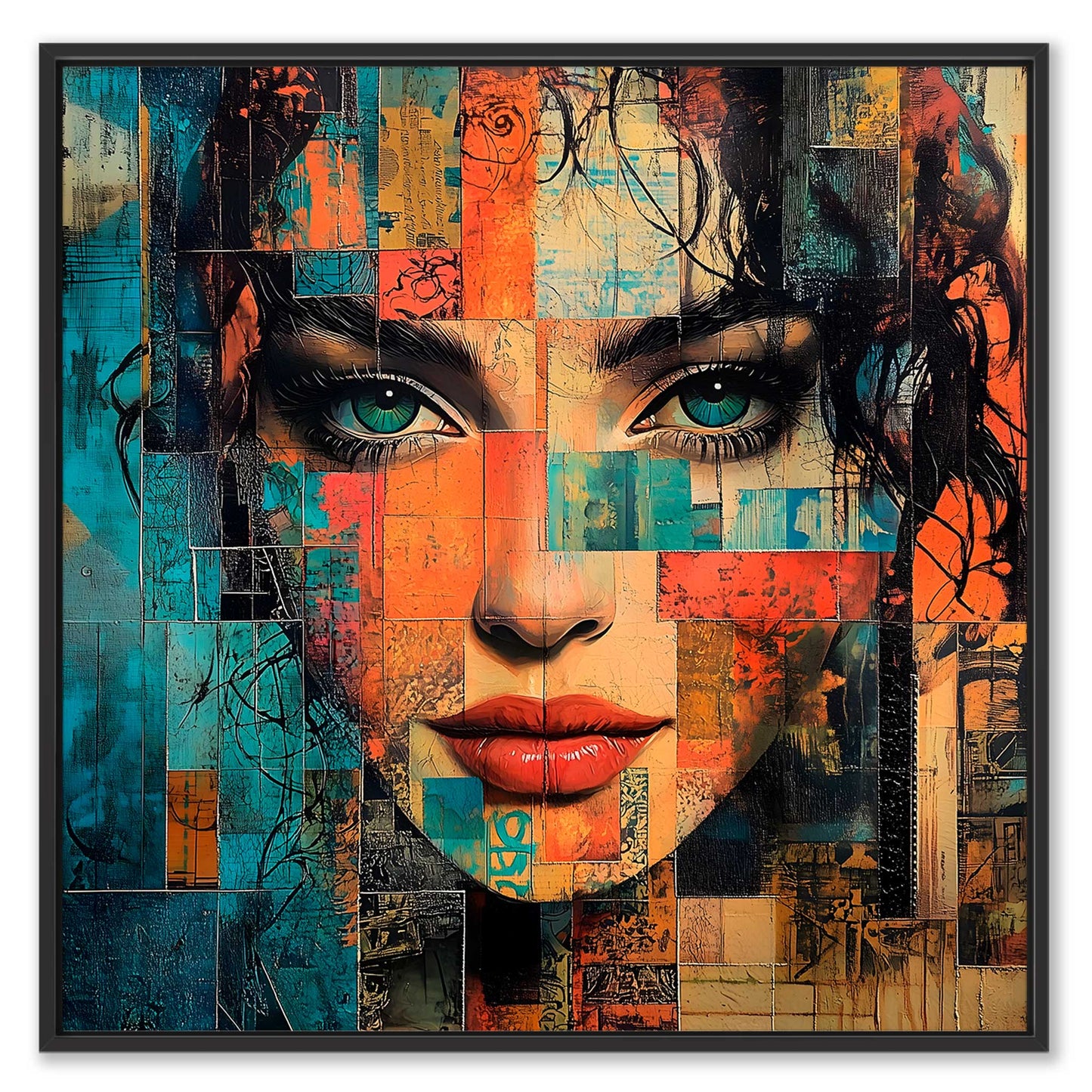 Mosaic Woman Leinwandbild