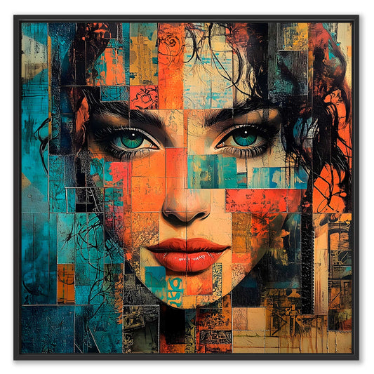 Mosaic Woman Leinwandbild