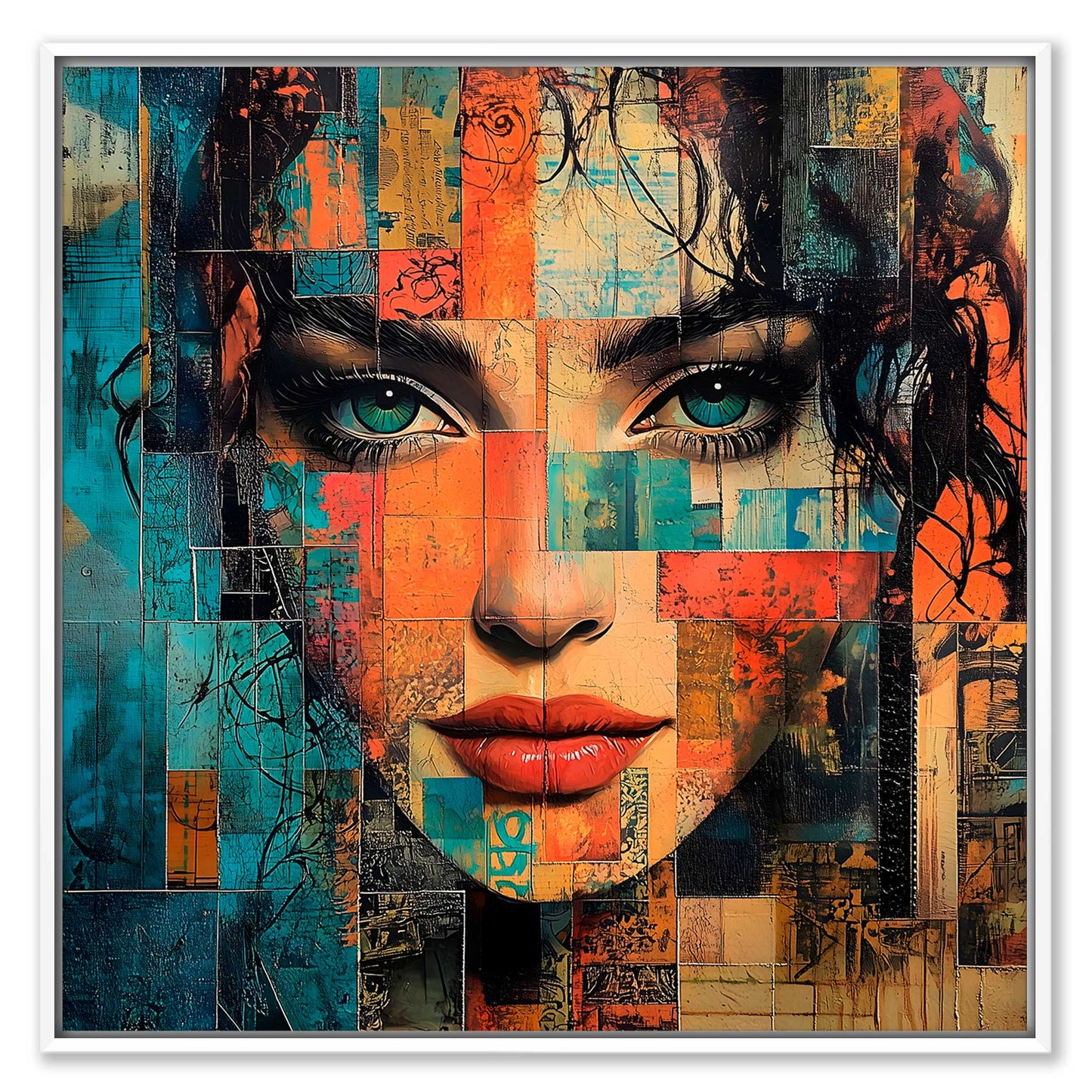 Mosaic Woman Leinwandbild