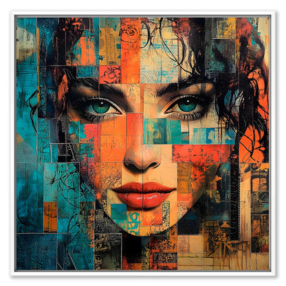 Mosaic Woman Leinwandbild