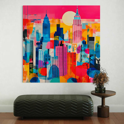 New York Mixed Media Leinwandbild
