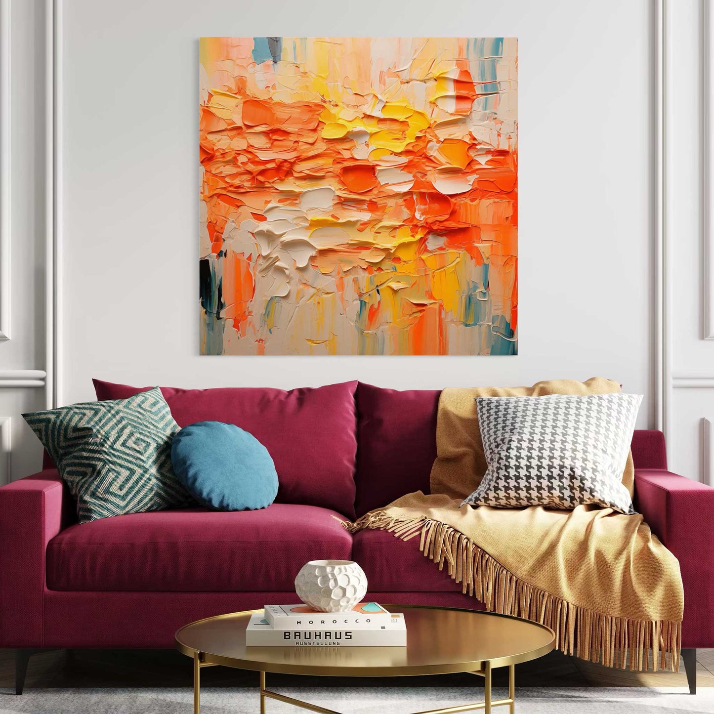 Rhapsody of Orange Leinwandbild