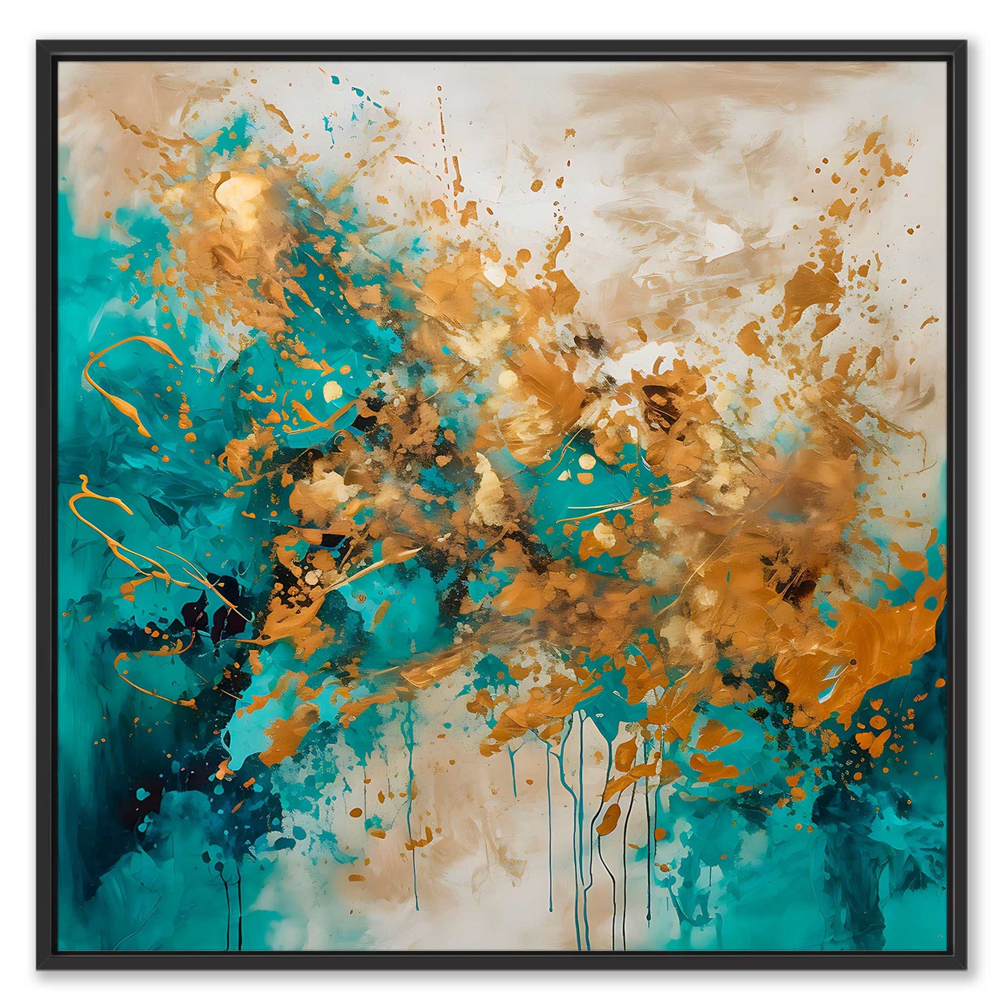 Some Gold, Some Turquoise Leinwandbild