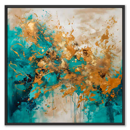 Some Gold, Some Turquoise Leinwandbild