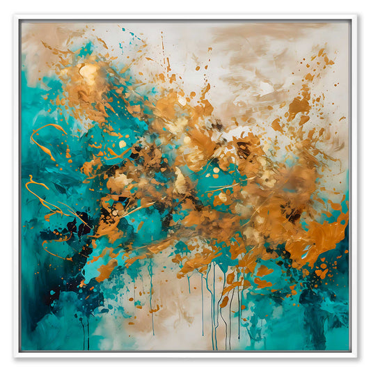 Some Gold, Some Turquoise Leinwandbild