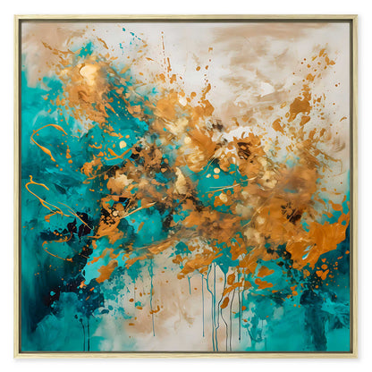 Some Gold, Some Turquoise Leinwandbild