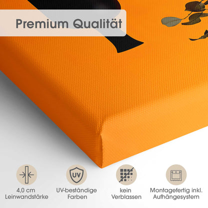 Still Life with Orange Background Leinwandbild