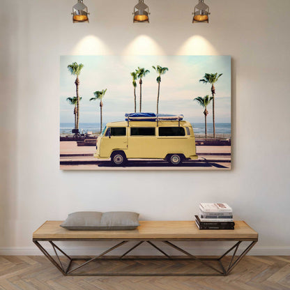 Surfer's Yellow Van