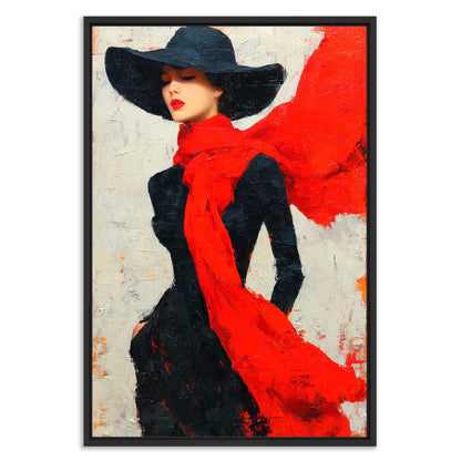 The Red Scarf Leinwandbild