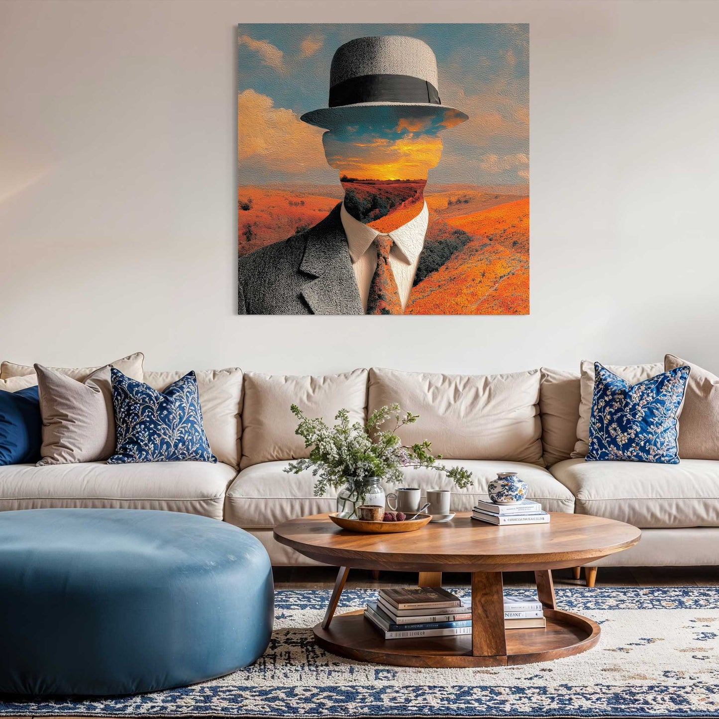 Tribute to René Magritte Leinwandbild
